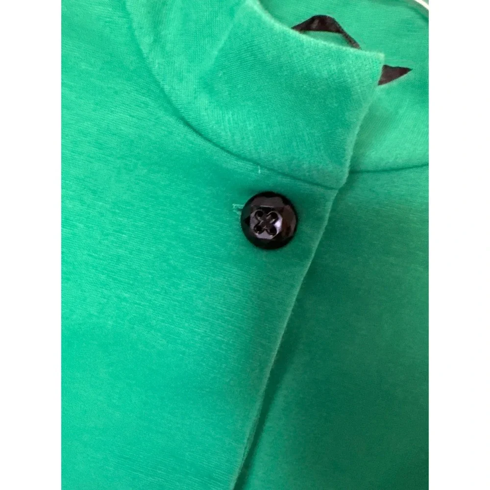 Gymboree Girl Fancy Dalmatian Green Ponte Coat Jacket Button Up Size‎ M 7-8